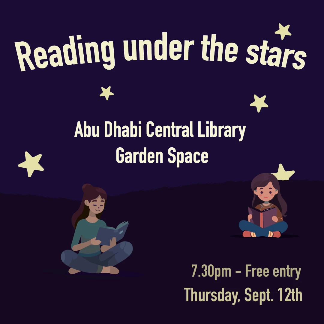 Reading under the stars event poster