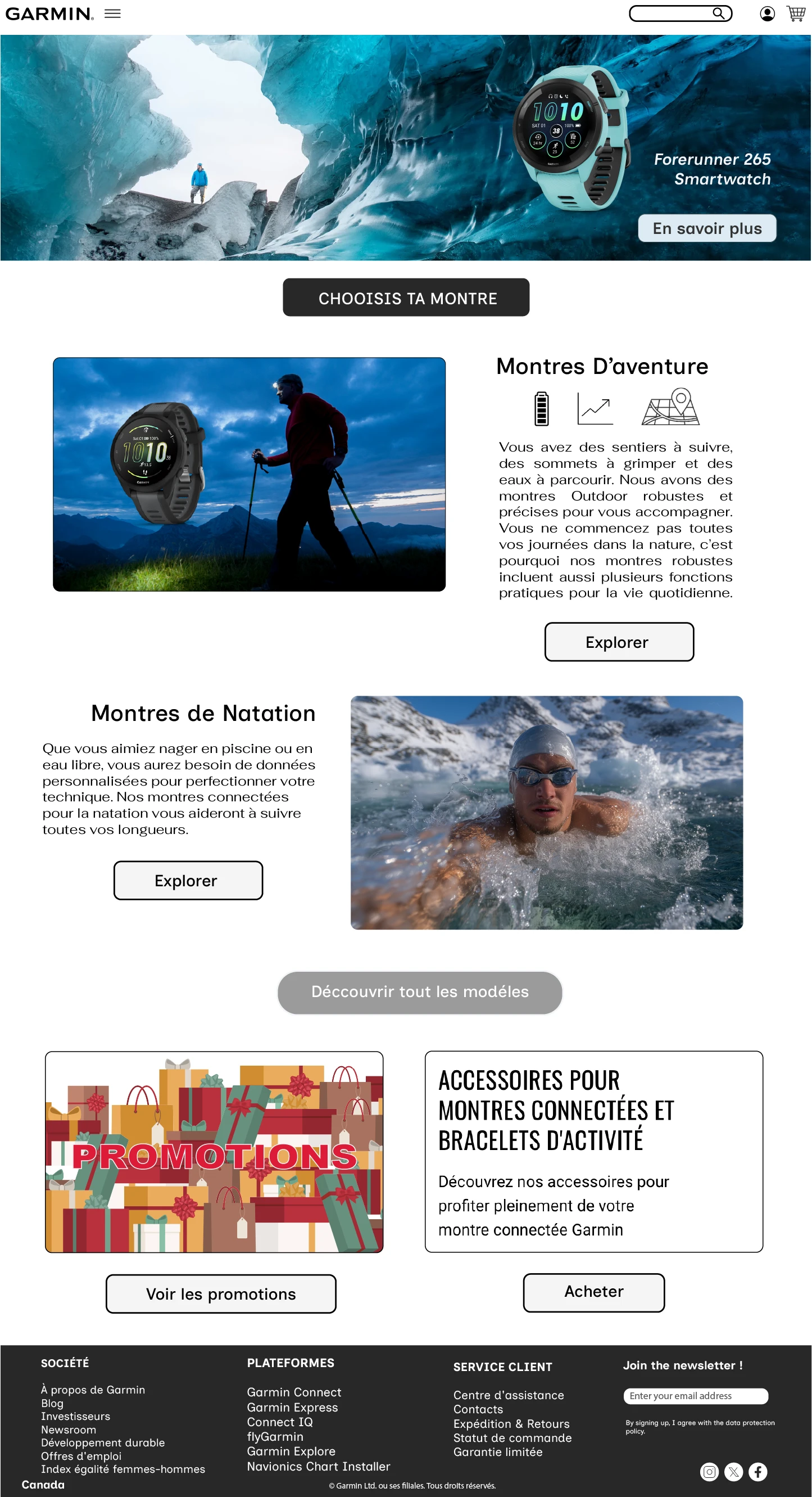 Garmin Website Proposal preview