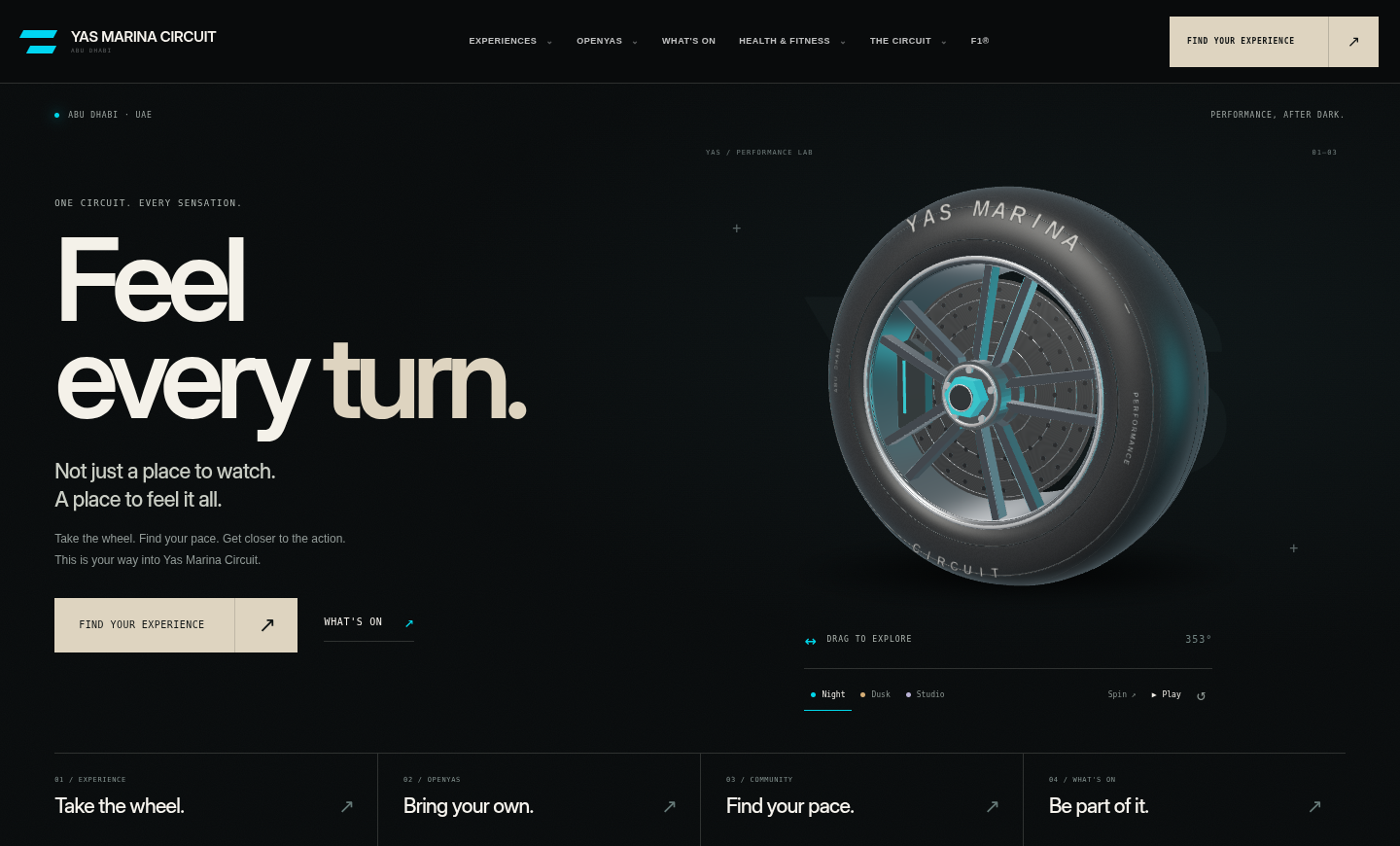 Yas Marina Circuit — Feel every turn, with an interactive racing wheel
